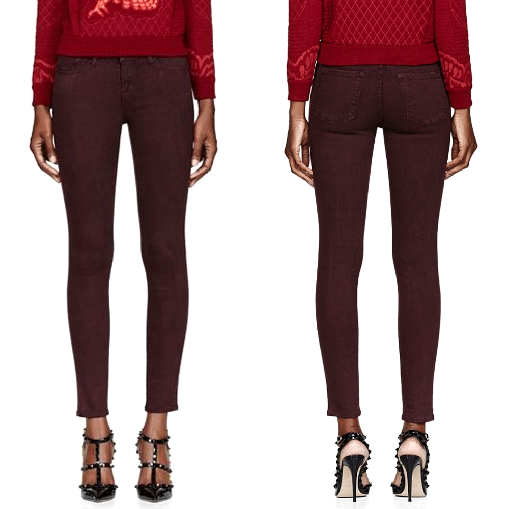 FRAME Le Skinny De Jeanne in Mahogany